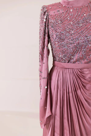 Ahenk Tesettür Abiye - FioraofDress - tesettur - abiye - Berry - 38 - hijab - evening - dress