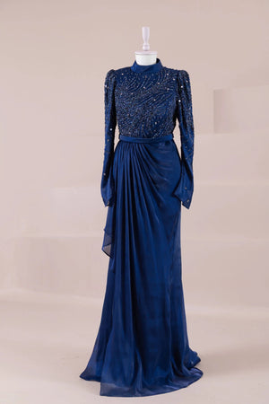 Ahenk Tesettür Abiye - FioraofDress - tesettur - abiye - lacivert - 38 - hijab - evening - dress
