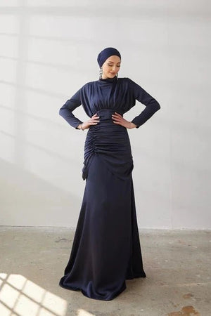 Ahla Tesettür Abiye - FioraofDress - tesettur - abiye - 42 - LACİVERT - hijab - evening - dress