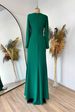 Aleyna Tesettür Abiye - FioraofDress - tesettur - abiye - 48 - zümrüt - hijab - evening - dress