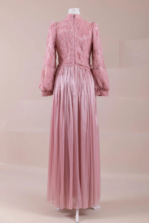 Alora Tesettür Abiye - FioraofDress - tesettur - abiye - PEMBE - 38 - hijab - evening - dress