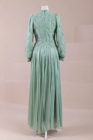Alora Tesettür Abiye - FioraofDress - tesettur - abiye - mint yeşili - 38 - hijab - evening - dress