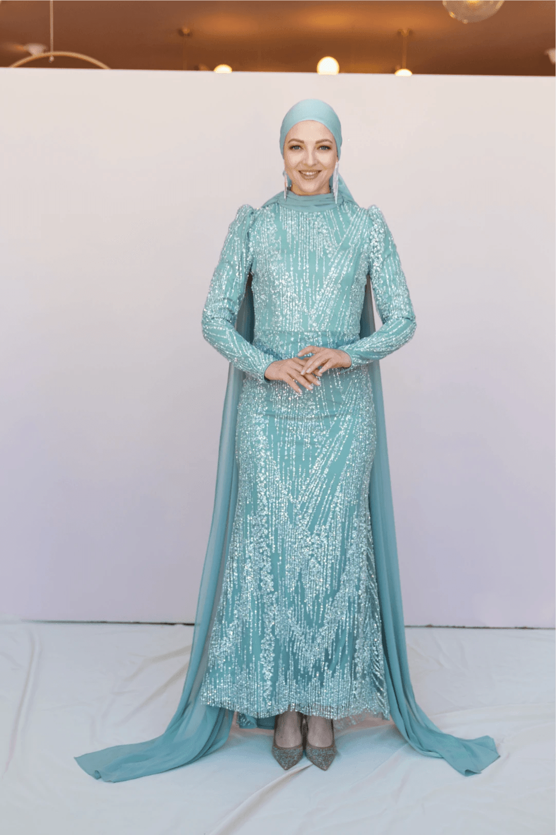 Ambra Tesettür Abiye - FioraofDress - tesettur - abiye - 44 - mint - hijab - evening - dress