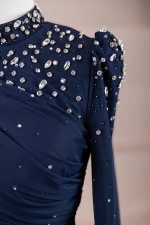 Aris Tesettür Abiye - FioraofDress - tesettur - abiye - lacivert - 38 - hijab - evening - dress