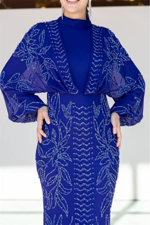 Asel Tesettür Abiye - FioraofDress - tesettur - abiye - SAX - 38 - hijab - evening - dress