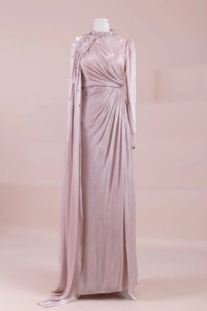Aven Tesettür Abiye - FioraofDress - tesettur - abiye - Pudra - 38 - hijab - evening - dress