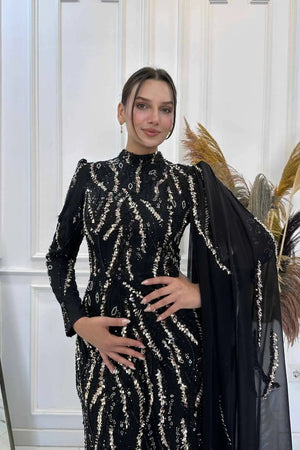 Aybike Tesettür Abiye - FioraofDress - tesettur - abiye - rose - 38 - hijab - evening - dress