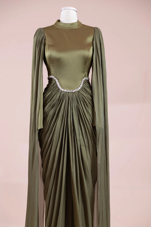 Belin Tesettür Abiye - FioraofDress - tesettur - abiye - Çimen yeşili - 36 - hijab - evening - dress