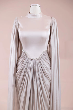 Belin Tesettür Abiye - FioraofDress - tesettur - abiye - BEJ - 36 - hijab - evening - dress