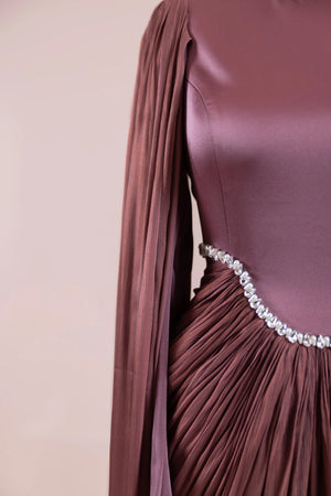 Belin Tesettür Abiye - FioraofDress - tesettur - abiye - bery burgundy - 36 - hijab - evening - dress