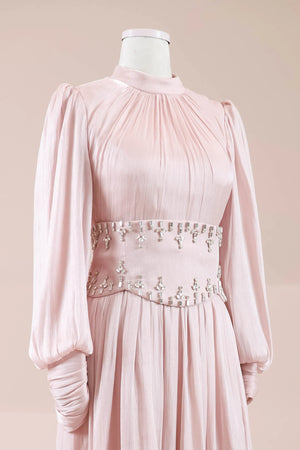 Belora Tesettür Abiye - FioraofDress - tesettur - abiye - Pudra - 38 - hijab - evening - dress