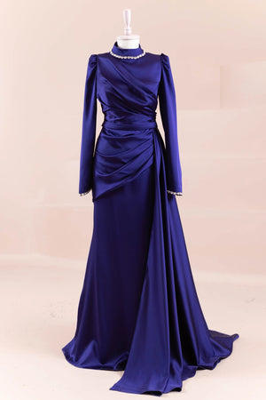 Beril Tesettür Abiye - FioraofDress - tesettur - abiye - SAX - 38 - hijab - evening - dress