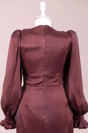 Bloom Tesettür Abiye - FioraofDress - tesettur - abiye - bery burgundy - 38 - hijab - evening - dress