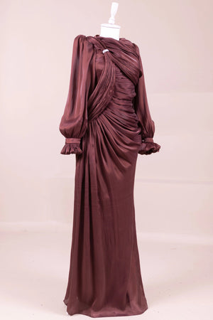 Bloom Tesettür Abiye - FioraofDress - tesettur - abiye - bery burgundy - 38 - hijab - evening - dress