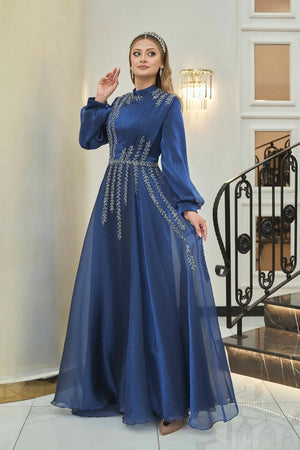 Çağla Tesettür Abiye - FioraofDress - tesettur - abiye - lacivert - 38 - hijab - evening - dress