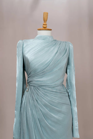 Camellia Tesettür Abiye - FioraofDress - tesettur - abiye - mint - 38 - hijab - evening - dress