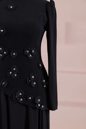 Çeliva Tesettür Abiye - FioraofDress - tesettur - abiye - Siyahh - 38 - hijab - evening - dress