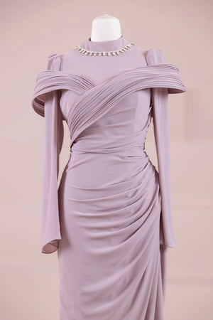 Charm Tesettür Abiye - FioraofDress - tesettur - abiye - Pudra - 36 - hijab - evening - dress