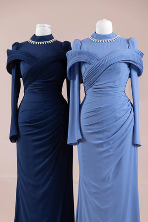 Charm Tesettür Abiye - FioraofDress - tesettur - abiye - Mavii - 36 - hijab - evening - dress