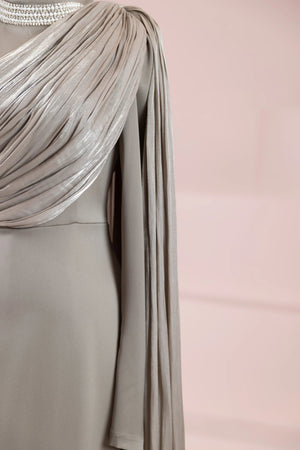 Daisy Tesettür Abiye - FioraofDress - tesettur - abiye - haki - 36 - hijab - evening - dress