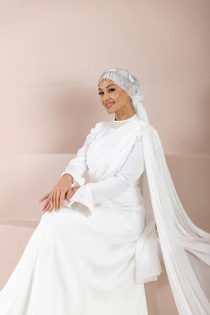 Daisy Tesettür Abiye - FioraofDress - tesettur - abiye - Beyaz - 36 - hijab - evening - dress