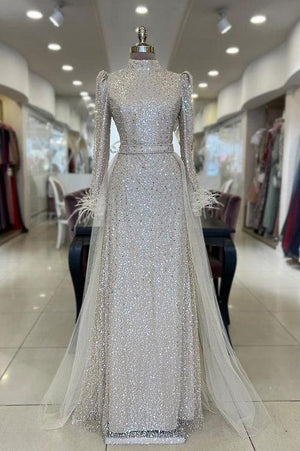 Dila Tesettür Abiye Bej - FioraofDress - tesettur - abiye - 48 - BEJ - hijab - evening - dress