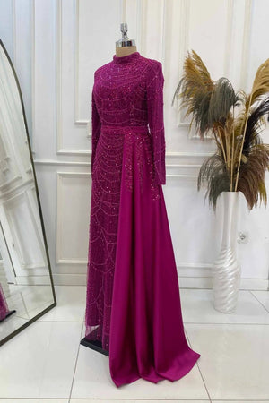 Diva Tesettür Abiye - FioraofDress - tesettur - abiye - FUŞYA - 36 - hijab - evening - dress