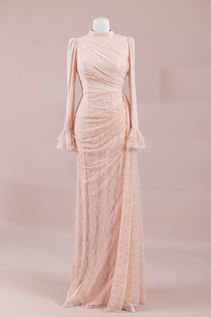 Dorey Tesettür Abiye - FioraofDress - tesettur - abiye - Pudra - 38 - hijab - evening - dress