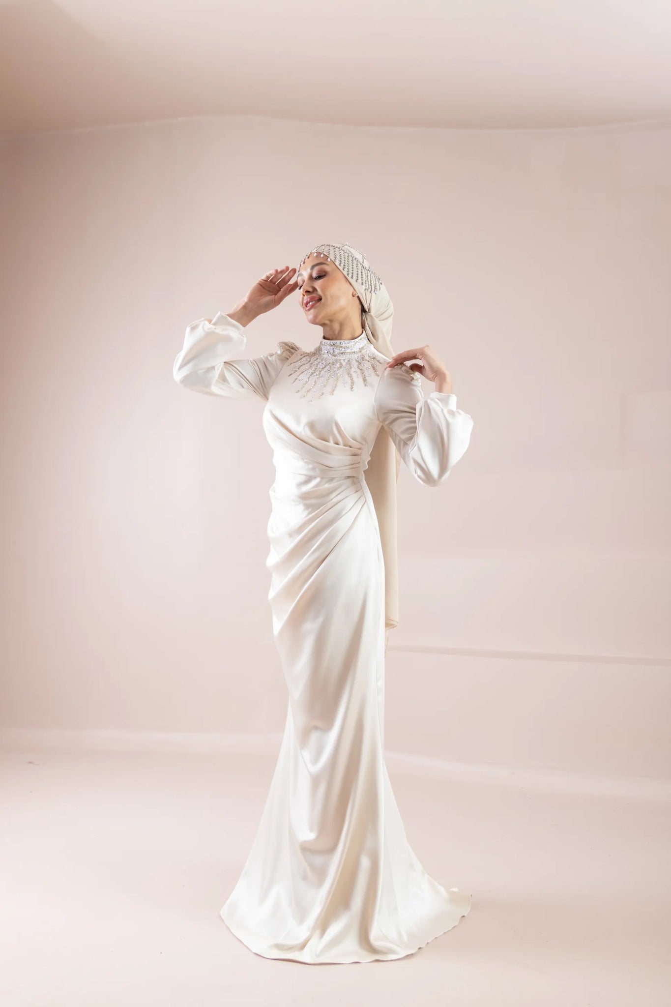 Duru Tesettür Abiye - FioraofDress - tesettur - abiye - Ekru - 38 - hijab - evening - dress