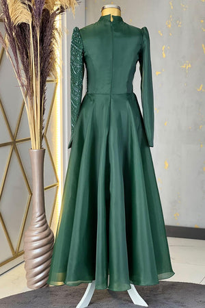 Ela Tesettür Abiye Zümrüt - FioraofDress - tesettur - abiye - 48 - hijab - evening - dress