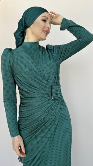 Elmas Tesettür Abiye - FioraofDress - tesettur - abiye - 44 - zümrüt - hijab - evening - dress