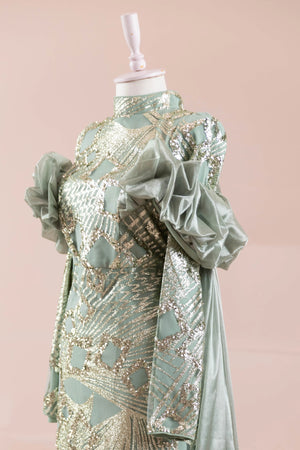 Eloura Tesettür Abiye - FioraofDress - tesettur - abiye - haki - 38 - hijab - evening - dress