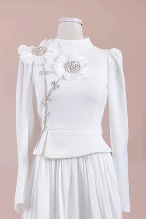 Elya Tesettür Abiye - FioraofDress - tesettur - abiye - Beyaz - 38 - hijab - evening - dress