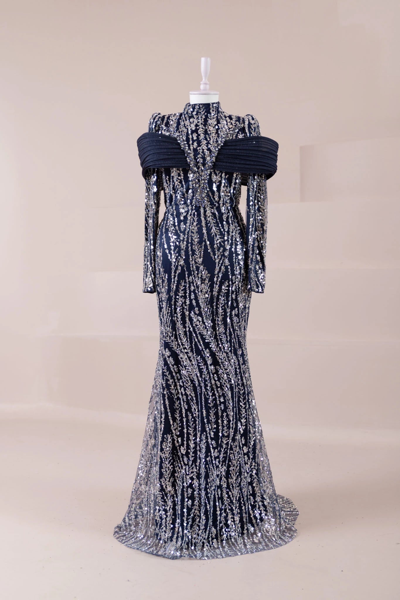 Empress Tesettür Abiye - FioraofDress - tesettur - abiye - LACİVERT - 36 - hijab - evening - dress