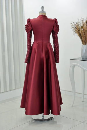 Endam Tesettür Abiye - FioraofDress - tesettur - abiye - 52 - BORDO - hijab - evening - dress