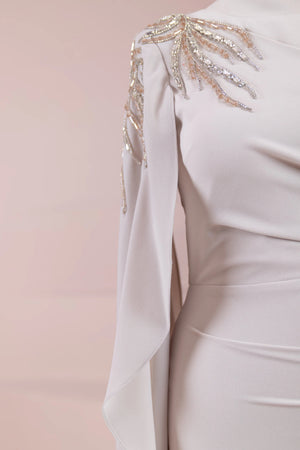 Enva Tesetür Abiye - FioraofDress - tesettur - abiye - BEJ - 38 - hijab - evening - dress