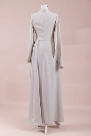 Enva Tesetür Abiye - FioraofDress - tesettur - abiye - BEJ - 38 - hijab - evening - dress