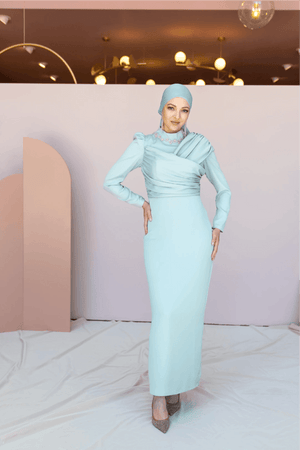 Esperanza Tesettür Abiye - FioraofDress - tesettur - abiye - 44 - mint - hijab - evening - dress