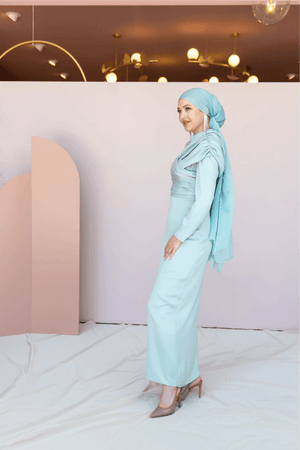 Esperanza Tesettür Abiye - FioraofDress - tesettur - abiye - 44 - mint - hijab - evening - dress