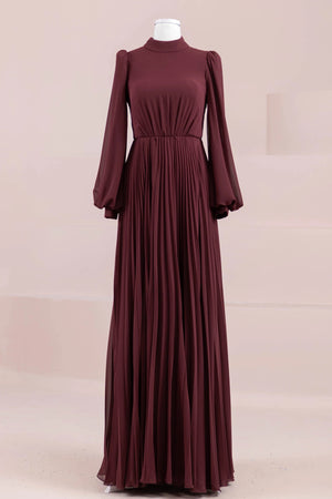 Eyla Tesettür Abiye - FioraofDress - tesettur - abiye - bery burgundy - 36 - hijab - evening - dress