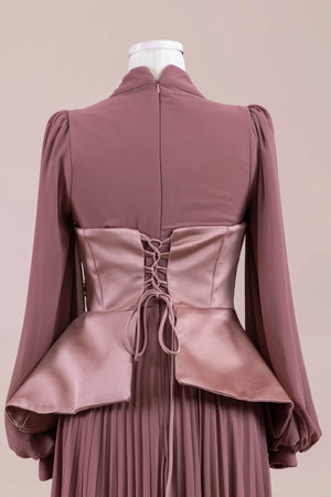 Eyla Tesettür Abiye - FioraofDress - tesettur - abiye - rose - 36 - hijab - evening - dress