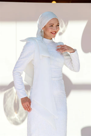 Farilya Tesettür Abiye - FioraofDress - tesettur - abiye - 38 - Ekru - hijab - evening - dress