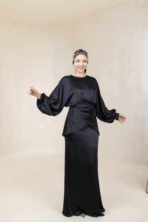 Felicita Tesettür Abiye - FioraofDress - tesettur - abiye - 44 - Siyahh - hijab - evening - dress