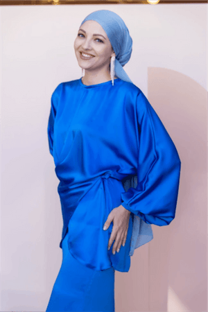 Felicita Tesettür Abiye - FioraofDress - tesettur - abiye - 44 - Mavii - hijab - evening - dress