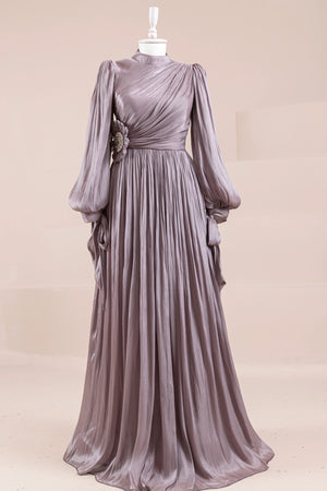 Flora Tesettür Abiye - FioraofDress - tesettur - abiye - Morr - 38 - hijab - evening - dress