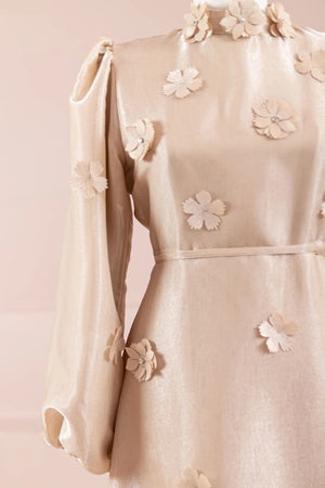 Flowers Tesettür Abiye - FioraofDress - tesettur - abiye - Bej - 36 - hijab - evening - dress
