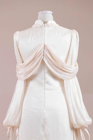 Galadriel Tesettür Abiye - FioraofDress - tesettur - abiye - Ekru - 38 - hijab - evening - dress