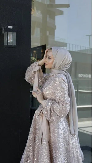 Gelincik Tesettür Abiye - FioraofDress - tesettur - abiye - 48 - Morr - hijab - evening - dress