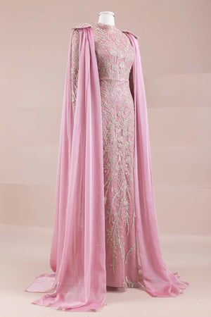 Glam Tesettür Abiye - FioraofDress - tesettur - abiye - Gül Kurusu - 38 - hijab - evening - dress
