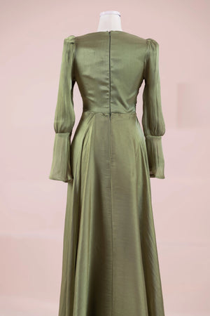 Glamour Tesettür Abiye - FioraofDress - tesettur - abiye - Çimen yeşili - 38 - hijab - evening - dress